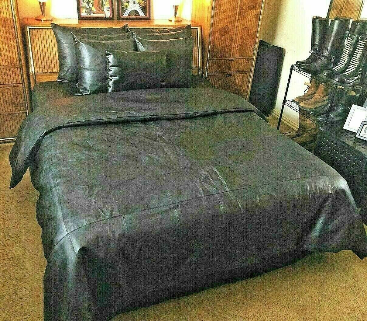 NAPPA LEATHER BEDSHEET, PILLOW CASE AND DUVET COVER SINGLE/DOUBLE/KING/SUPER KING