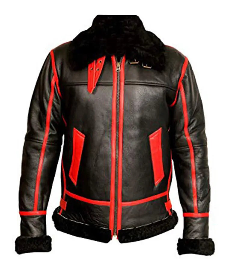 Premium Sheepskin Leather WWII B3 Pilot Jacket - Artificial FUR