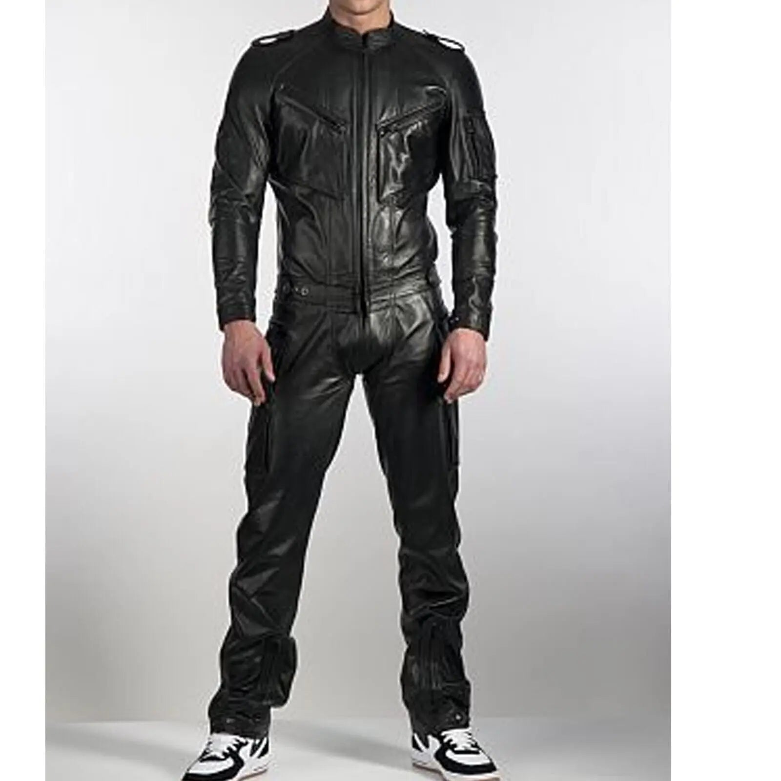 Men's Superb Real Sheepskin Leather Overall - Fashion Suit