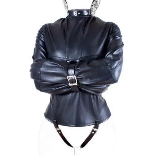 Real Leather Heavy Duty bondage Adjustable Straitjacket