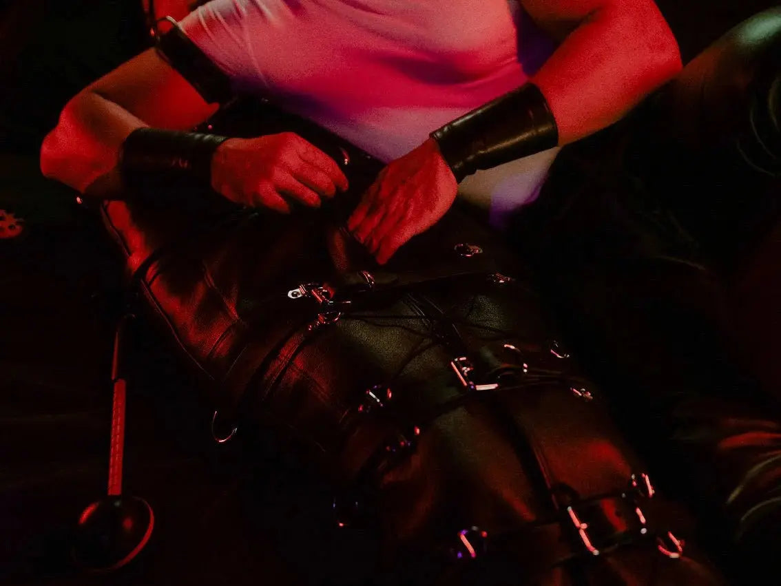 Premium Cowhide Leather Full Body Sleepsack with Restraint System - Leather taboo