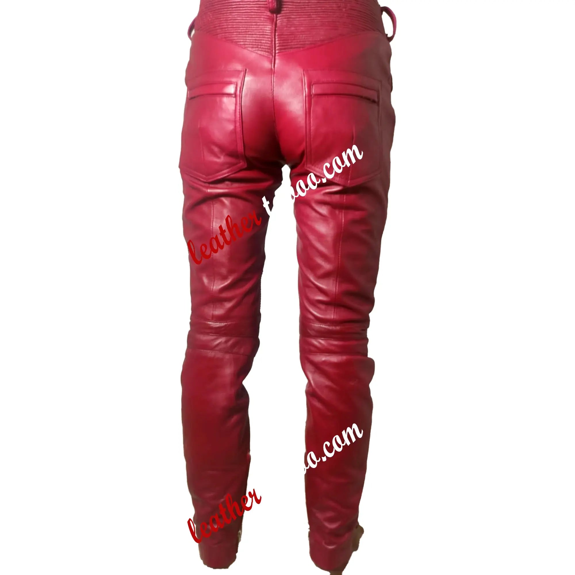 Menโs Genuine Lambskin Hot Style Pants Real Leather Night Club - Leather taboo