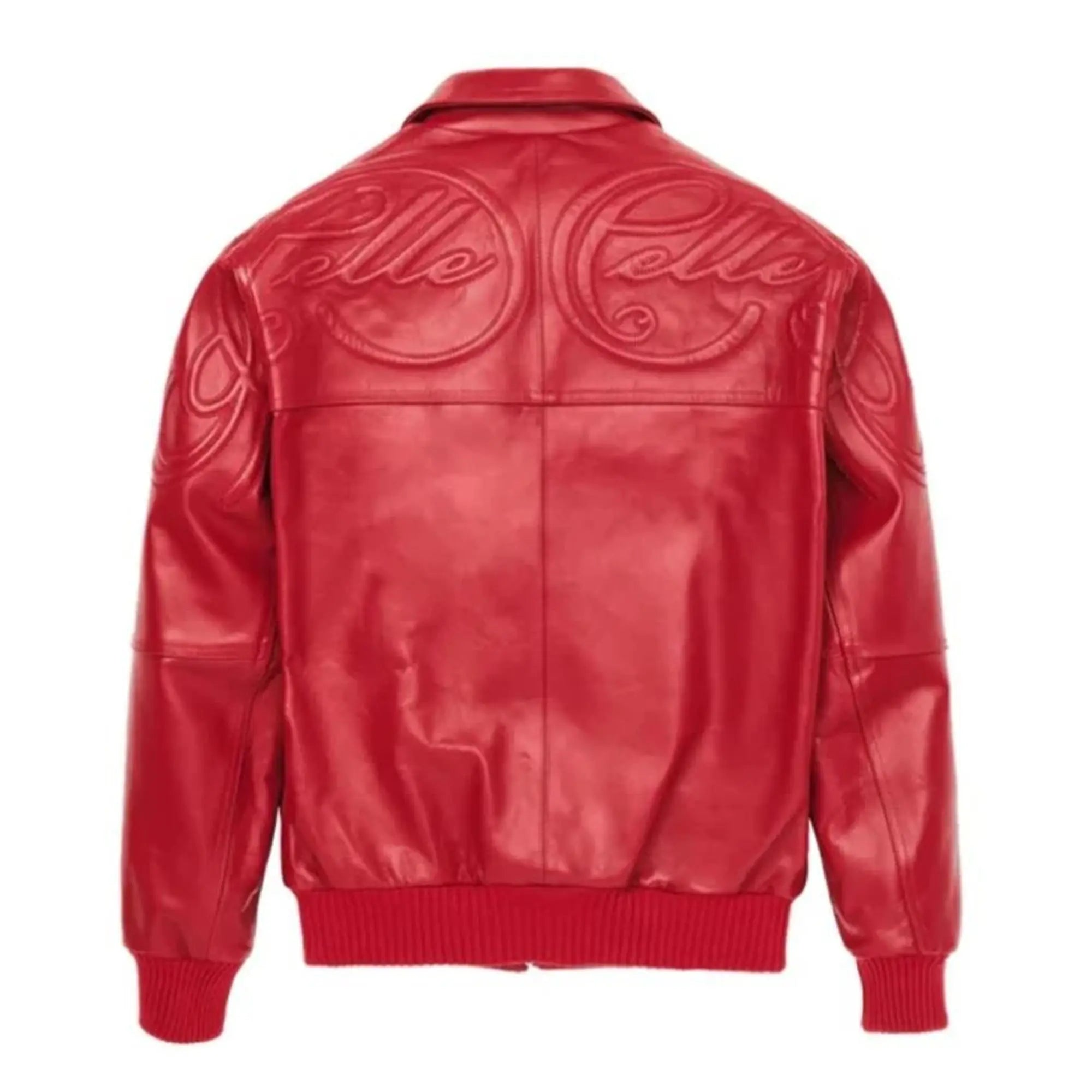 Premium Pelle Pelle Red Cowhide Leather Jacket for Men โ Bold Bomber Style - Leather taboo