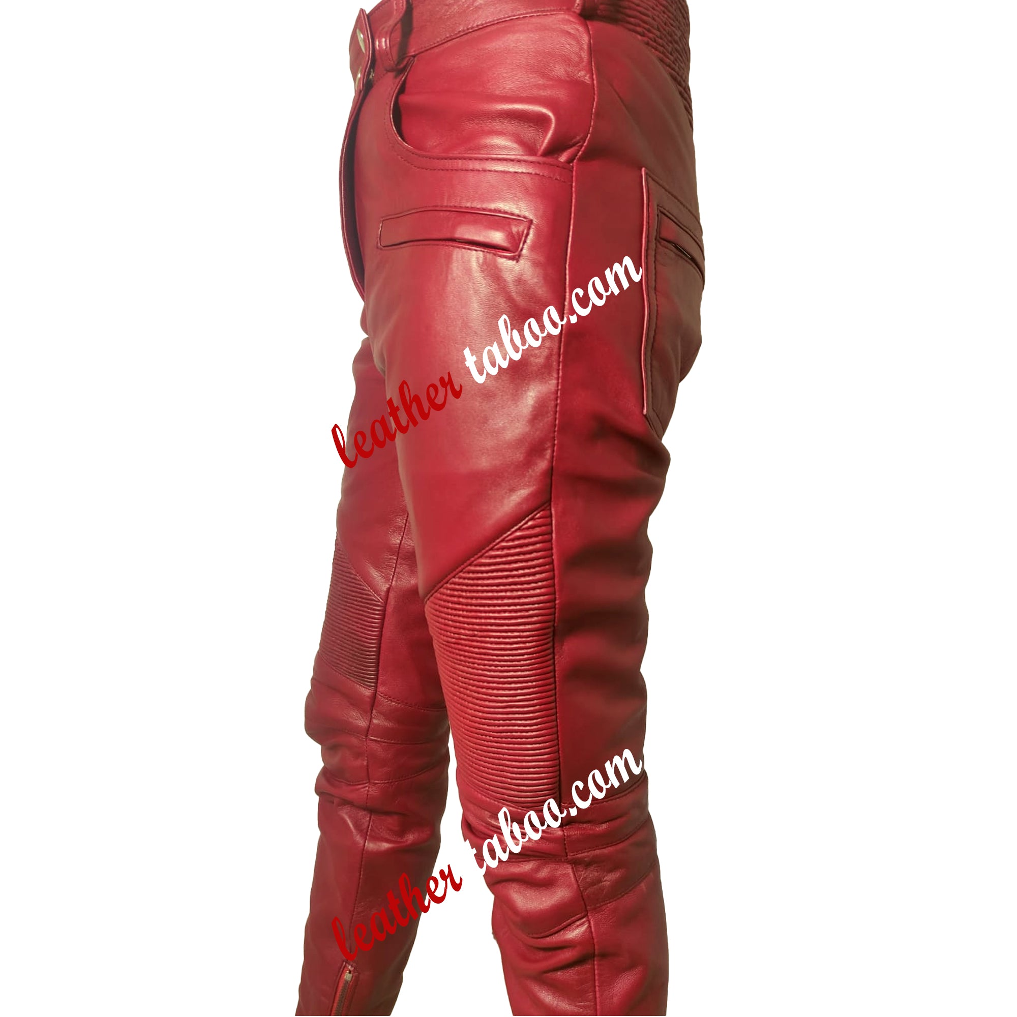 Men’s Genuine Lambskin Hot Style Pants Real Leather Night Club - Leather taboo