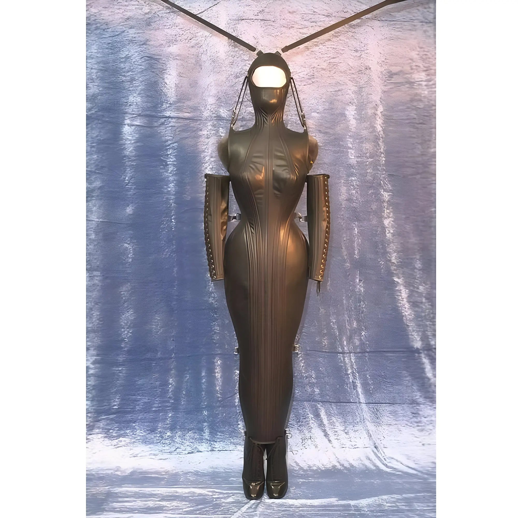 WOMEN'S REAL LEATHER MAGIC DOMINA CORSET DRESS
