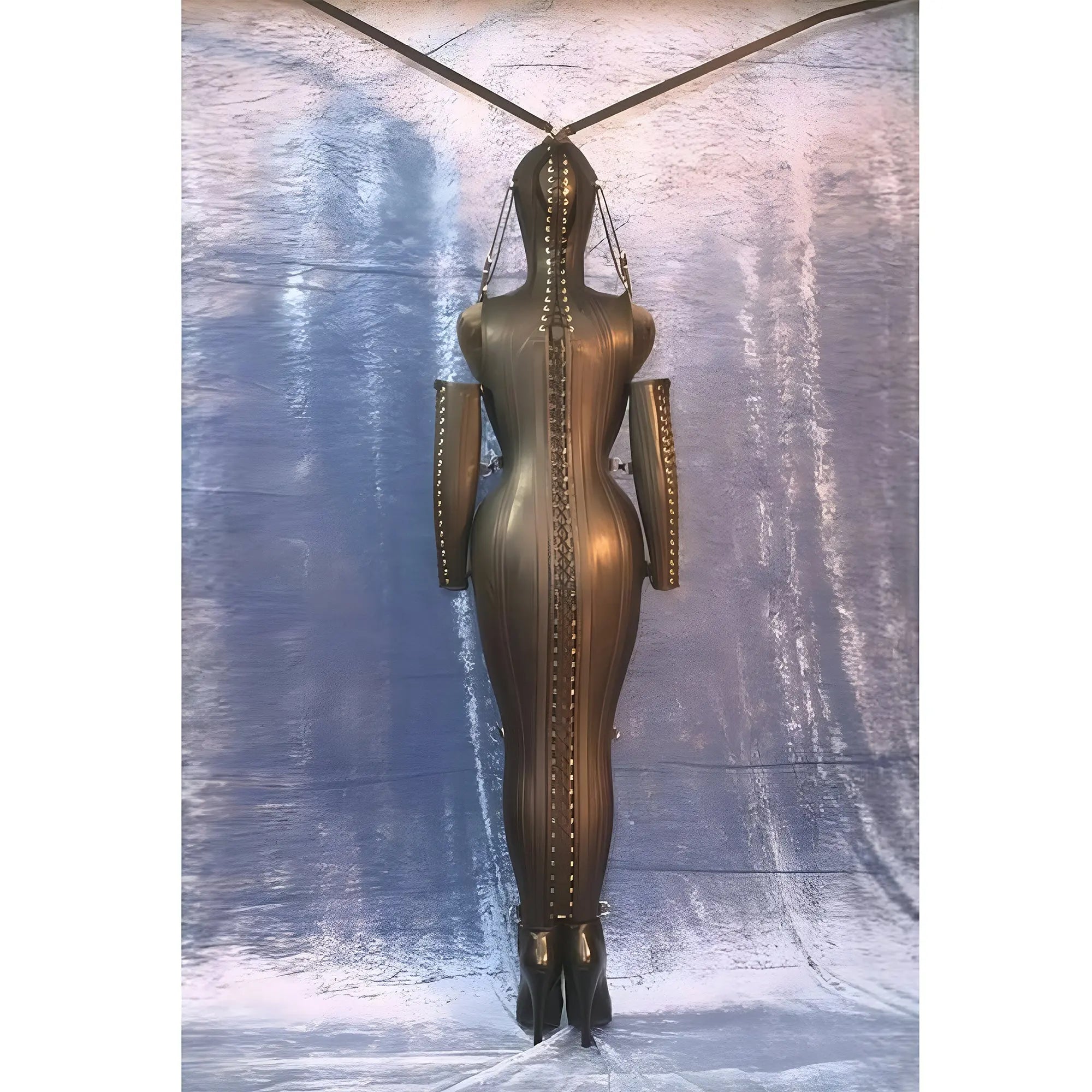 WOMEN'S REAL LEATHER MAGIC DOMINA CORSET DRESS - Leather taboo
