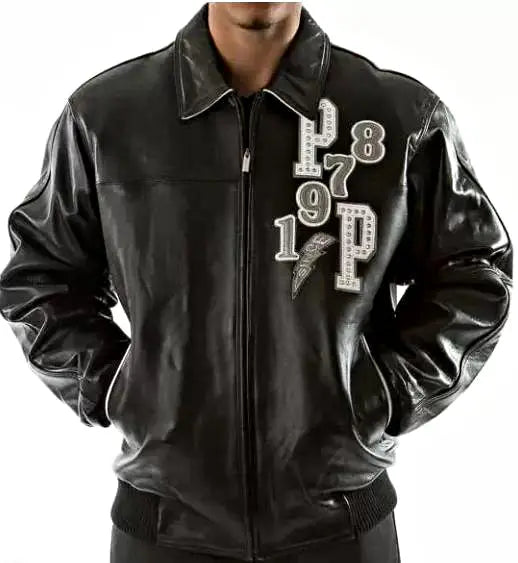 Premium Cowhide Leather Pelle Pelle Black Tiger Jacket for Men leathertaboo.com
