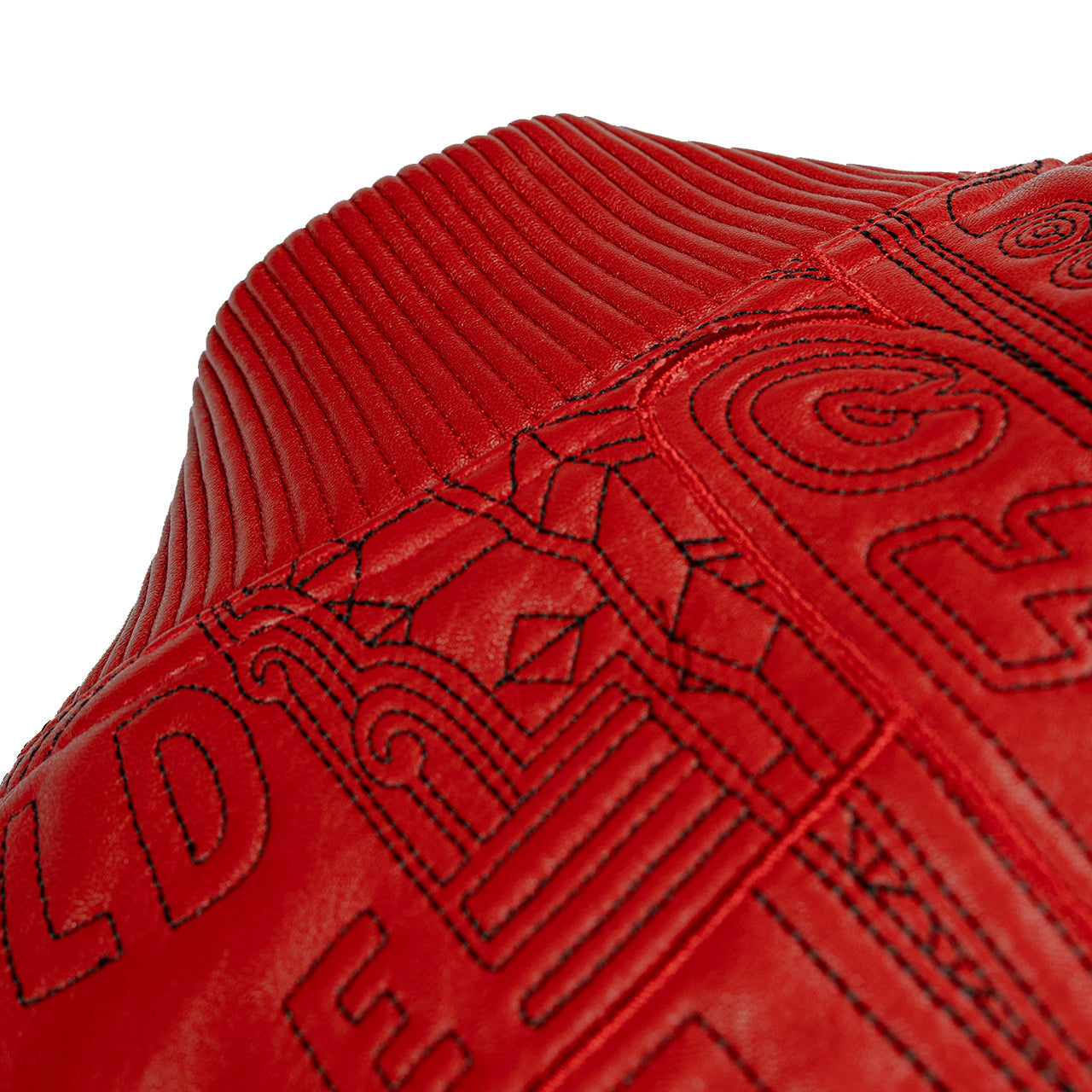 Pelle Pelle Chicago Quilted Red Cowhide Leather Jacket for Men