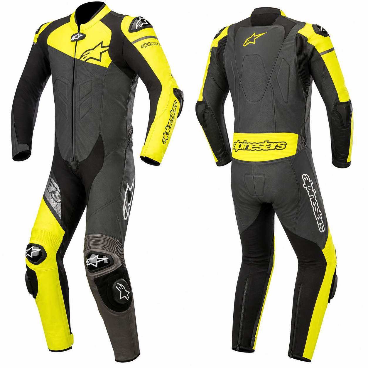Alpinestars GP Plus Venom green leather racing suit handcrafted from premium cowhide leather