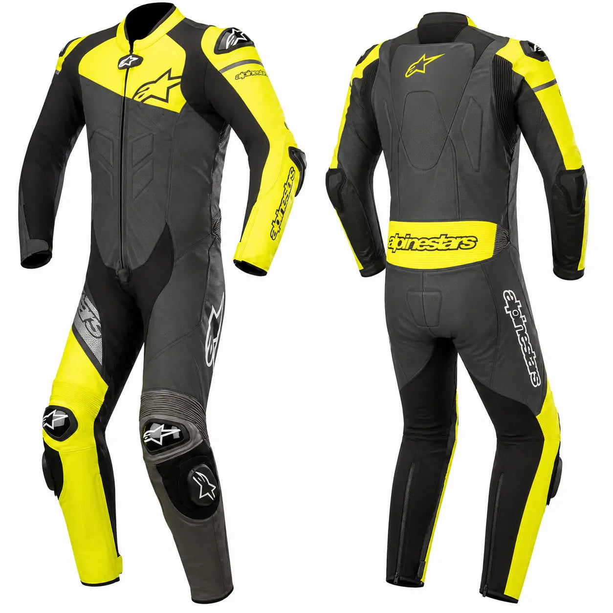 Alpinestars GP Plus Venom green leather racing suit handcrafted from premium cowhide leather