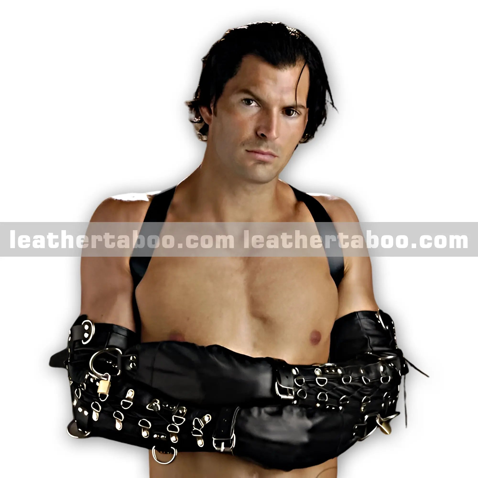 Strict Leather Pet Crawler Restraint - Arms & Legs Binder - Fetish Puppy Play Kit - Leather taboo