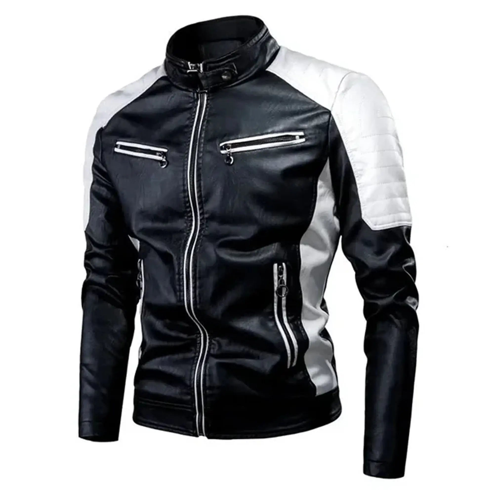 Back view men motorcycle leather jacket premium style HD