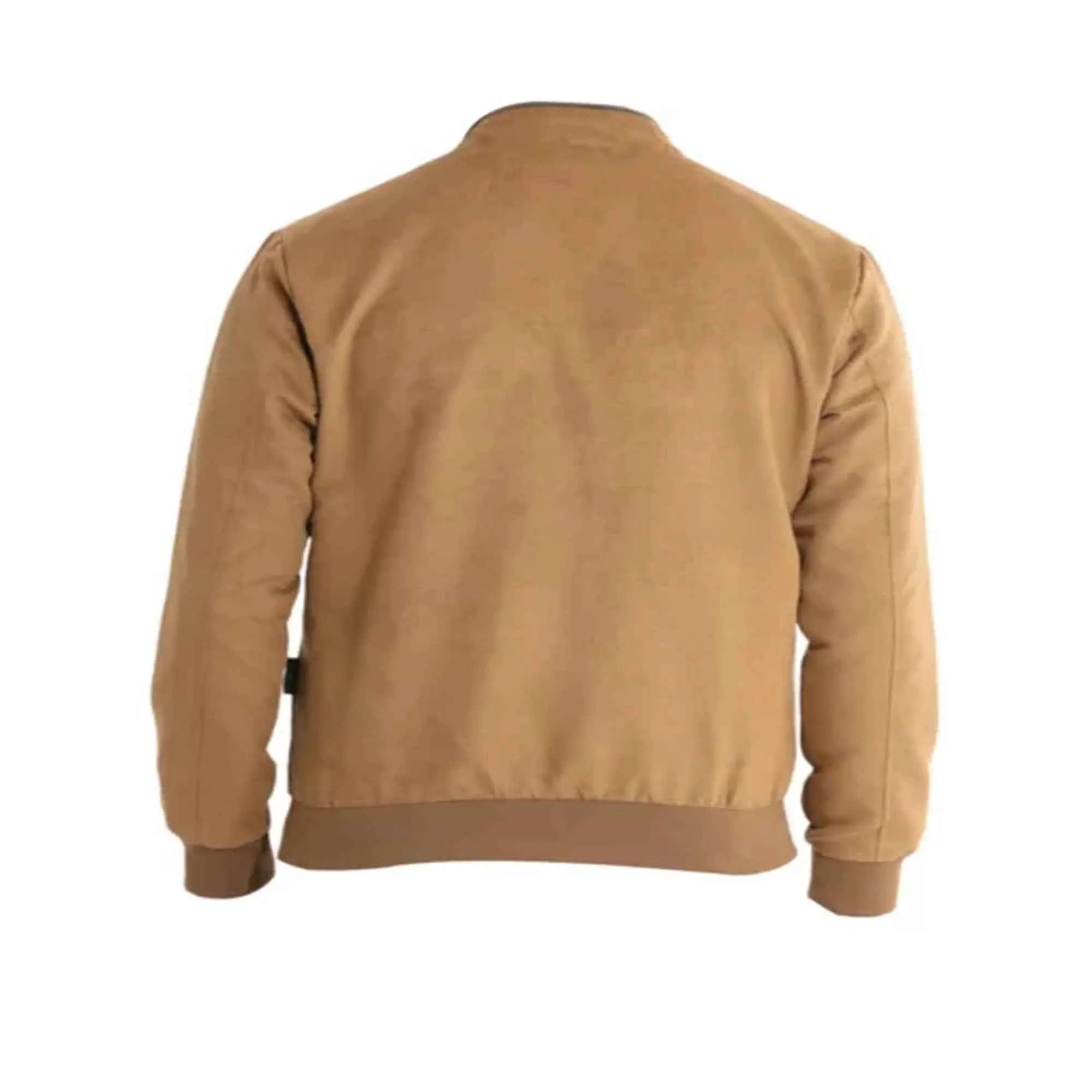 Beige suede leather jacket Back view premium design