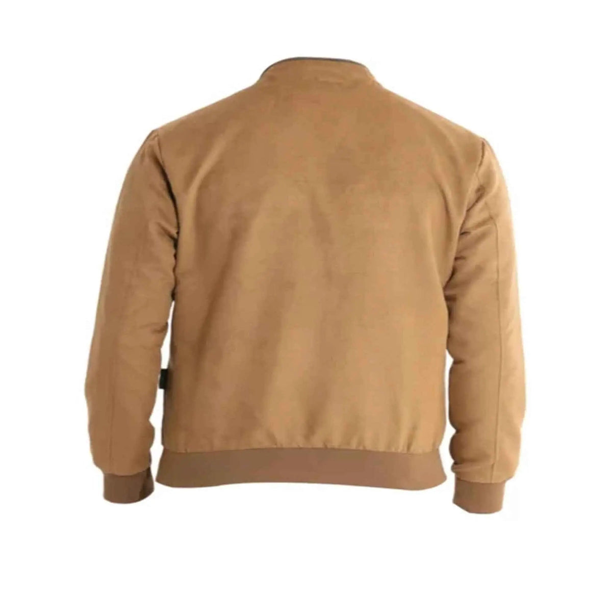 Beige suede leather jacket Back view premium design