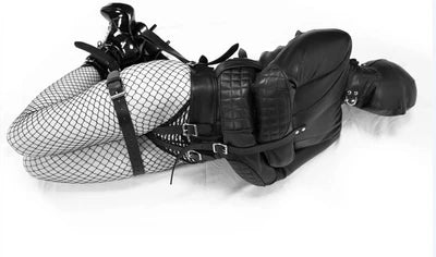 Black leather structured costume jacket editorial styling