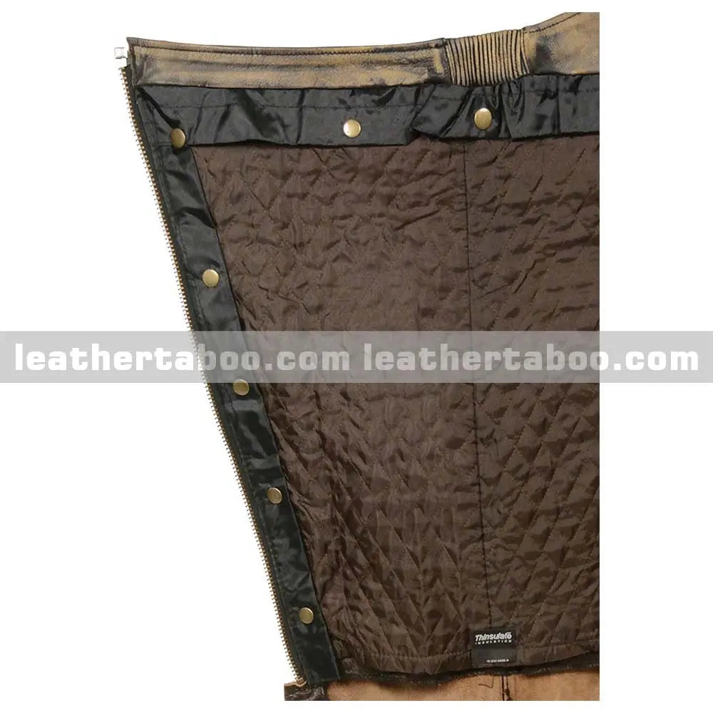 Premium Stylish Western Biker Leather Chaps | Classic Motorcycle Riding Gear