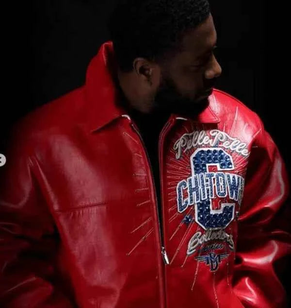 Red Pelle Pelle Chi Town Leather Jacket