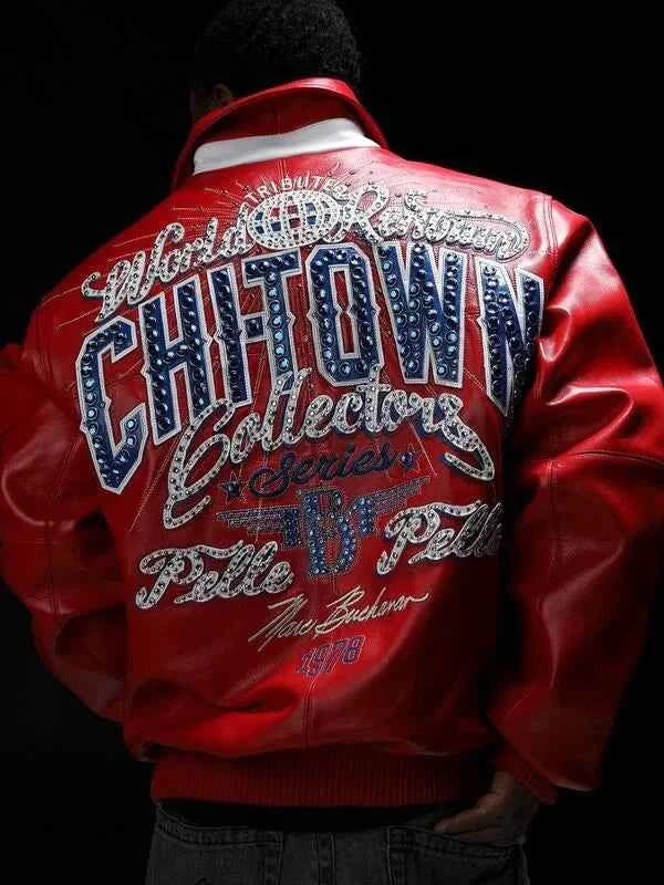 Red Pelle Pelle Chi Town Leather Jacket