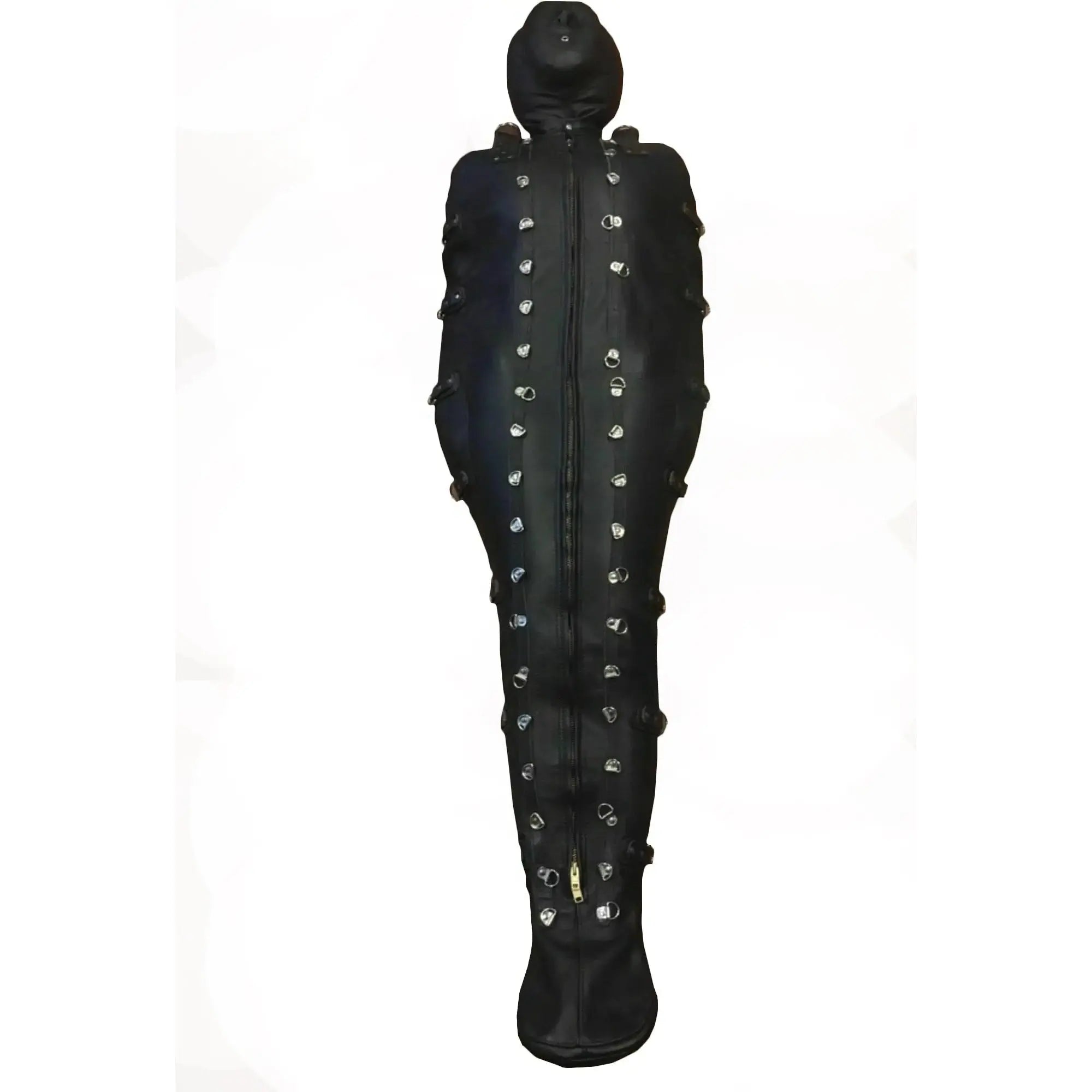 Cowhide leather sleep sack body bag full view front