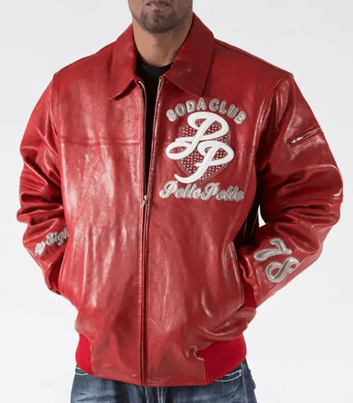 Custom 78 Pelle Pelle Soda Club Red Jacket Motor City Speed Shop
