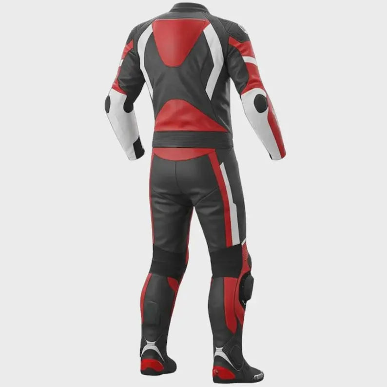 Ducati Corse motorcycle racing suit featuring CE armor padding and aerodynamic biker styling