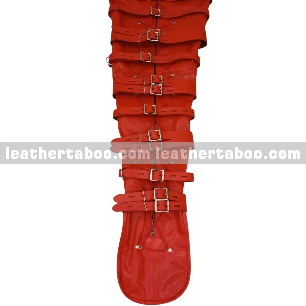 Genuine Leather Sleep Sack Body Bag with Heavy Duty Belts & Front Zip