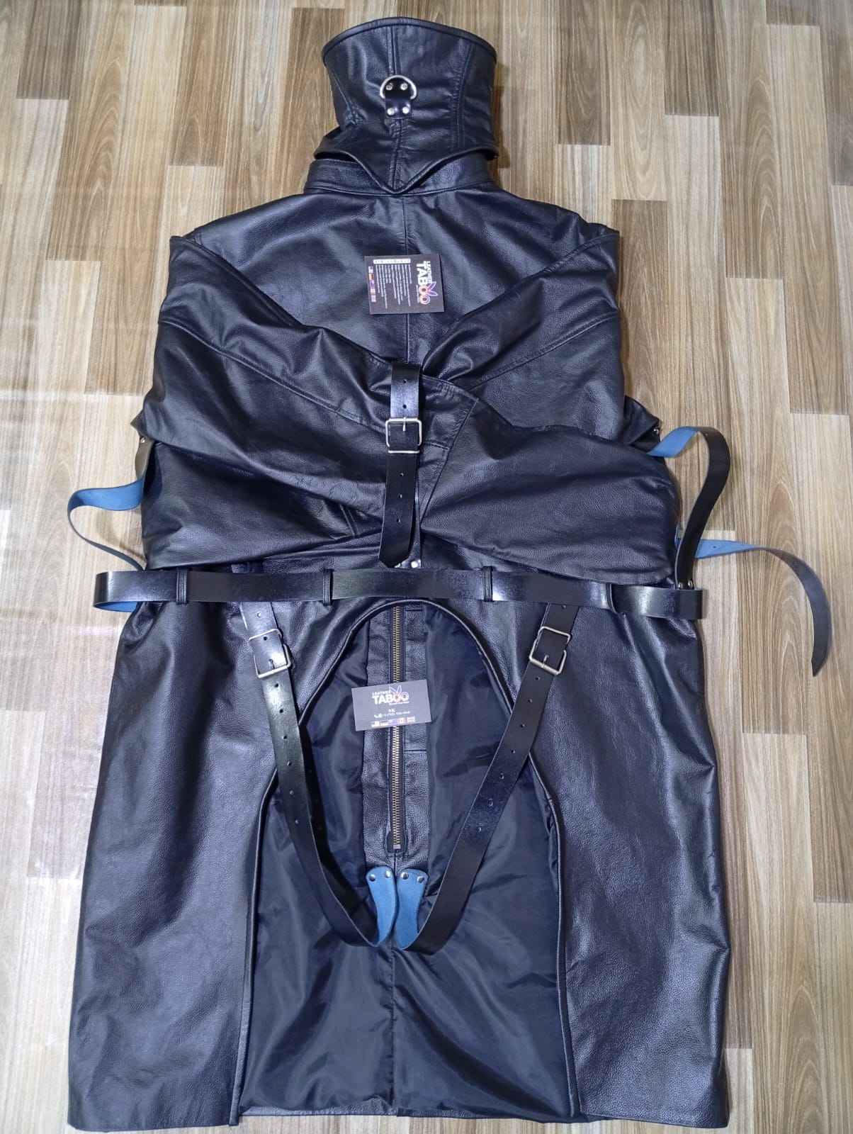 Premium Leather Straitjacket with Heavy-Duty Restraints