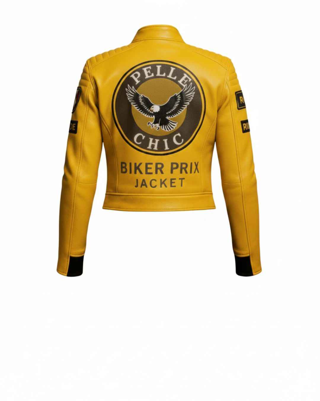 Women’s Mustard Yellow “Special Forces” Moto Leather Jacket