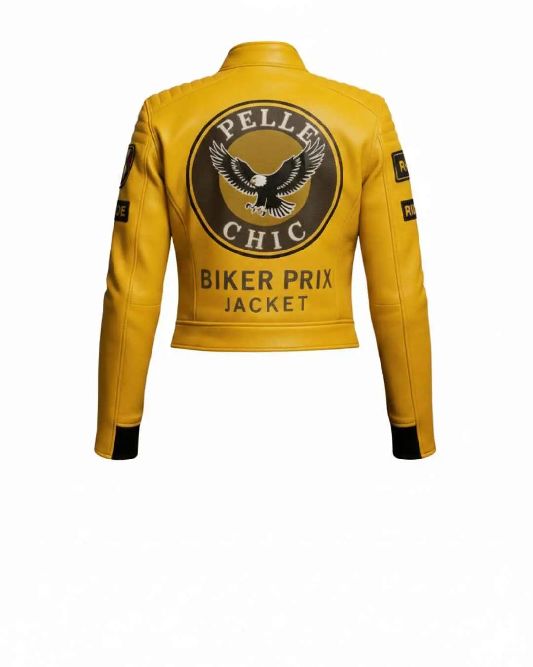 Women’s Mustard Yellow “Special Forces” Moto Leather Jacket