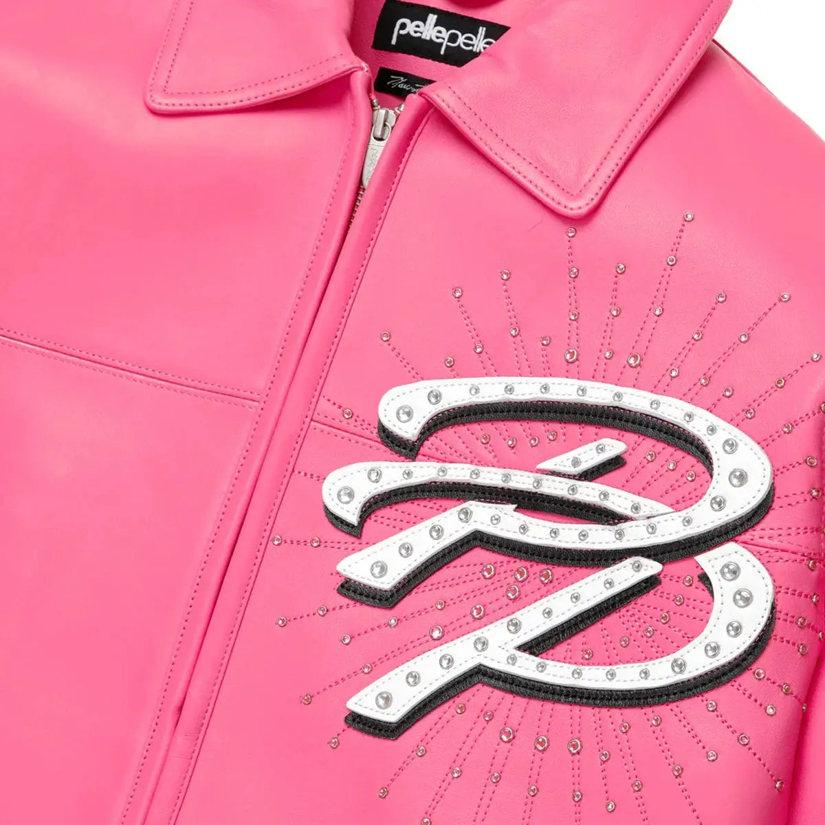 Greatest Of All Time 1978 Pink Leather Jacket, front view