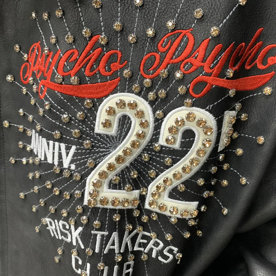 Genuine Leather Pelle Pelle Yellow Studded Jacket for Men leathertaboo.com