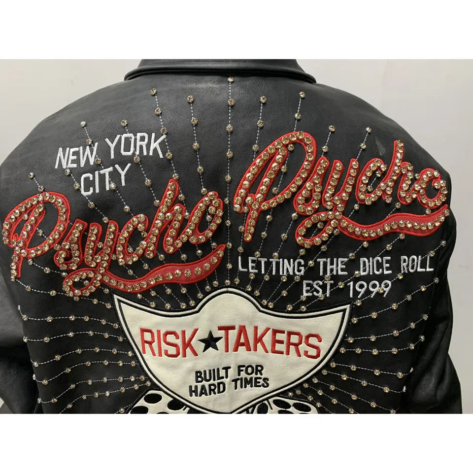 Pelle Pelle Psycho Risk Takers 22nd Anniversary Premium Cowhide Leather Jacket for Men leathertaboo.com