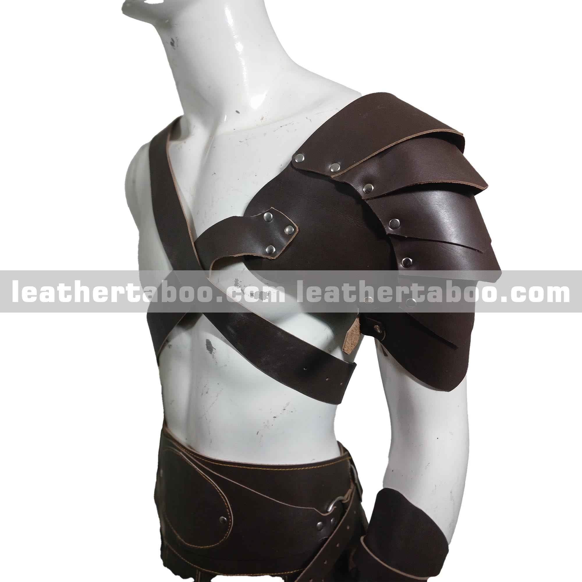 Handcrafted Gladiator Leather Armor Set – Roman Warrior Costume – Men’s Spartan Cosplay Outfit – Medieval LARP Leather Armor