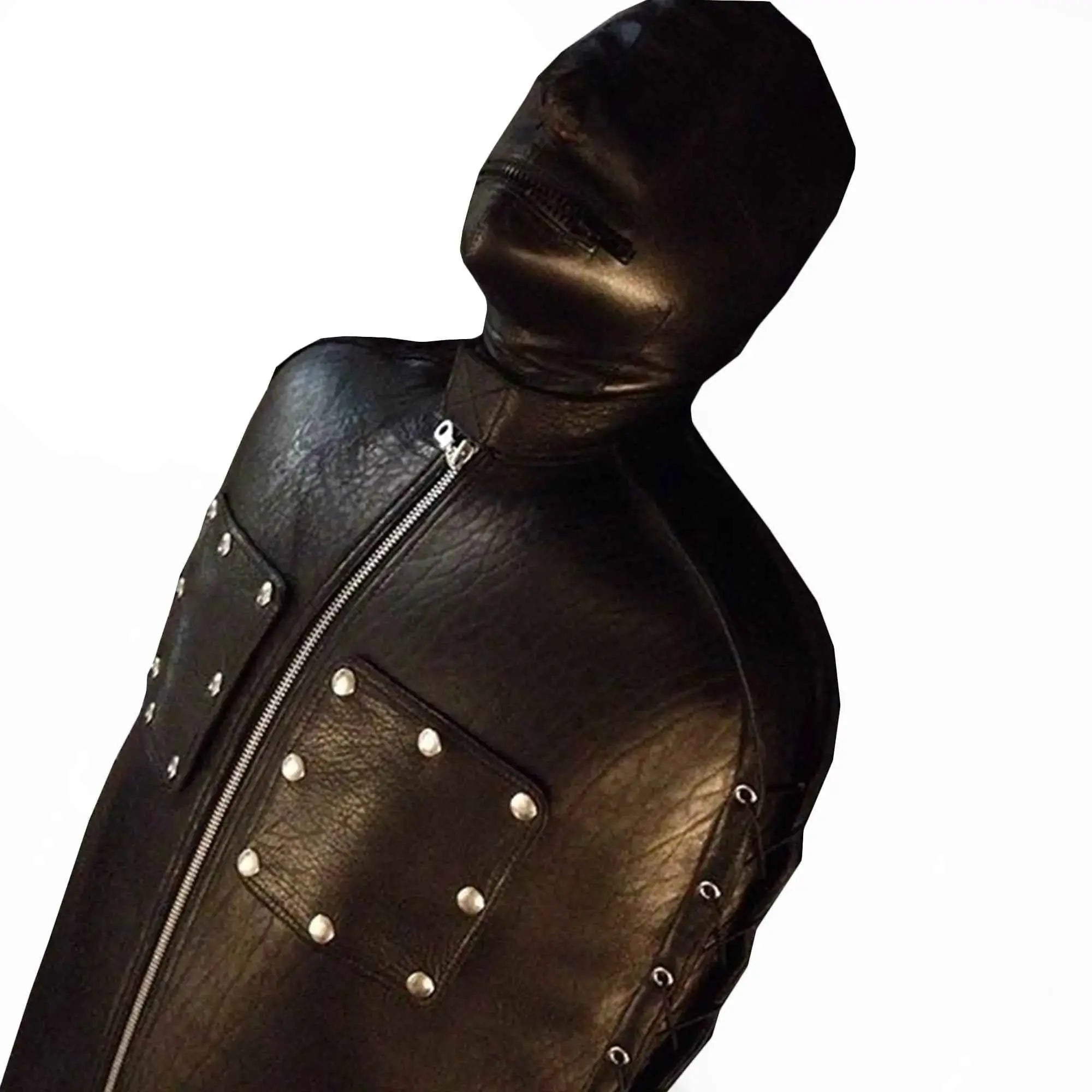 Heavy-duty zipper cowhide sleep sack close-up view