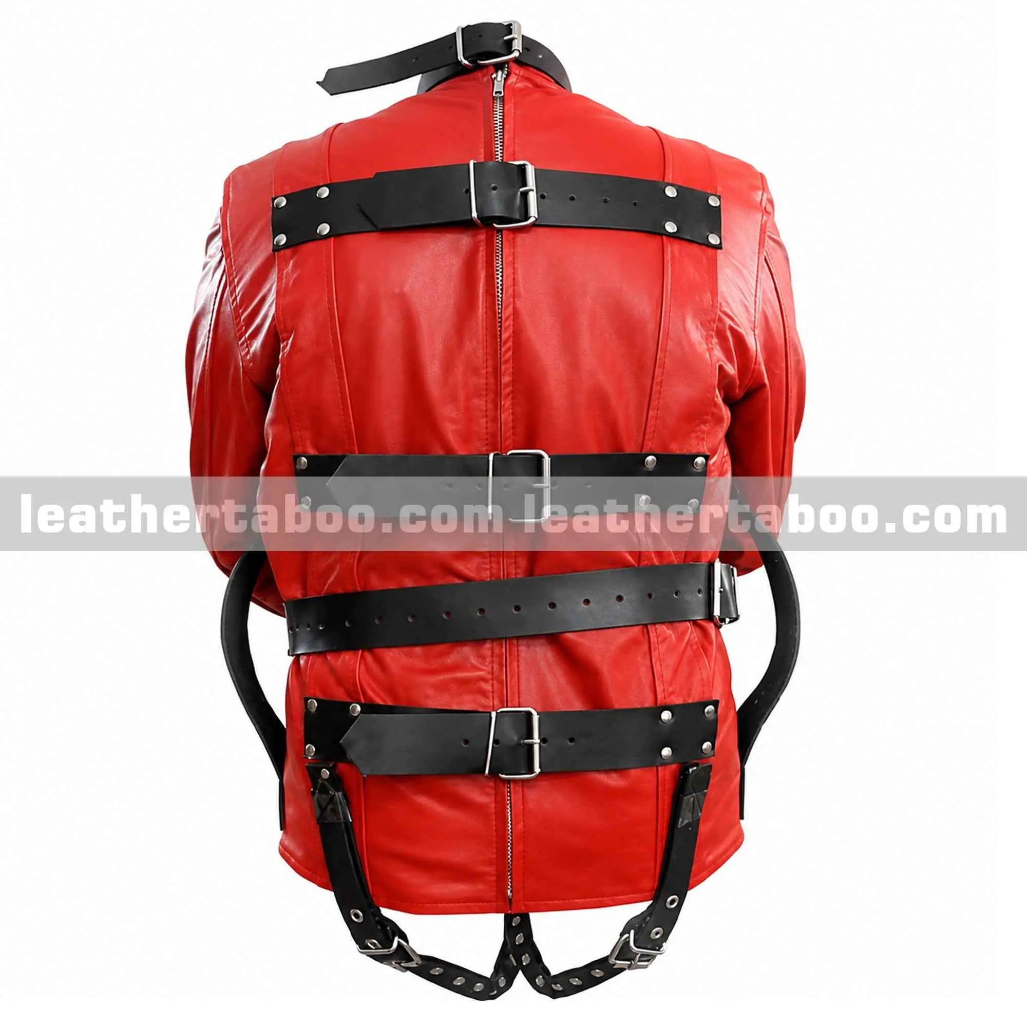 Heavy Duty Cowhide Leather Straitjacket Handmade Buckle Restraint Jacket