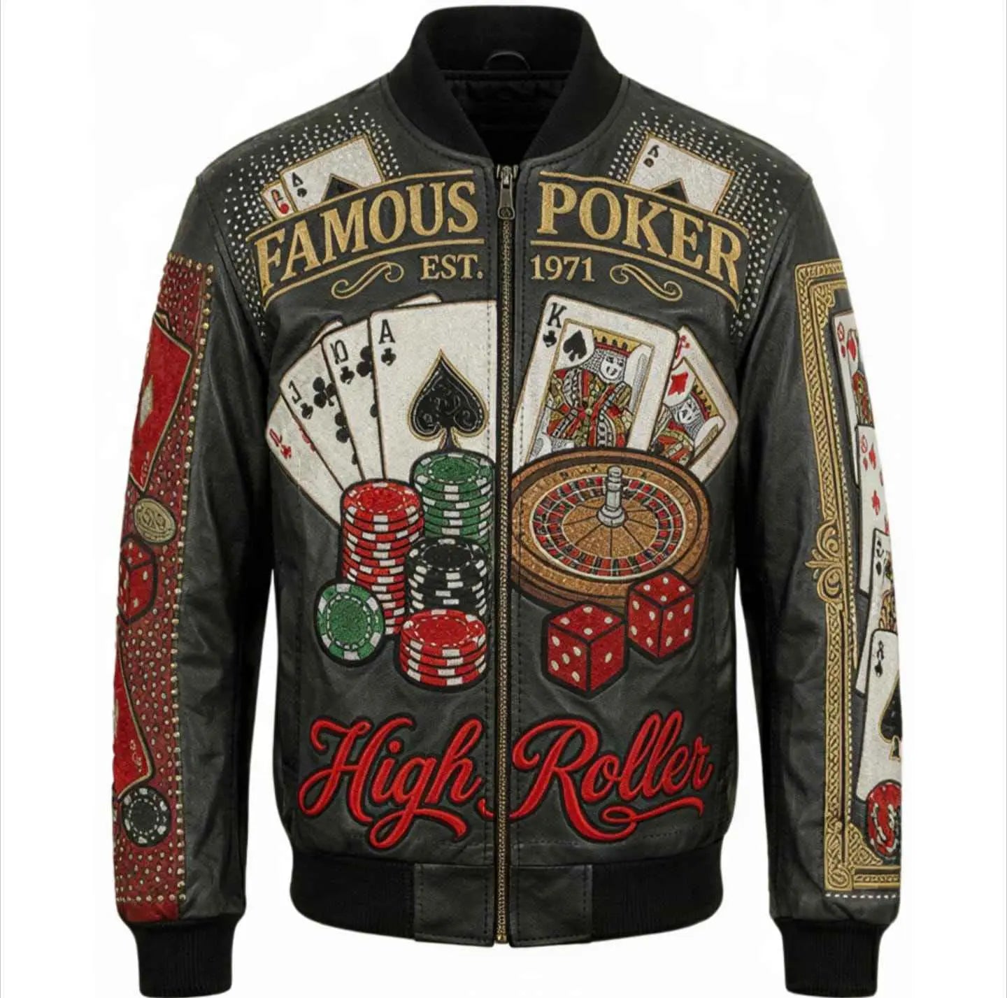High Roller Poker Leather Jacket (Copy)