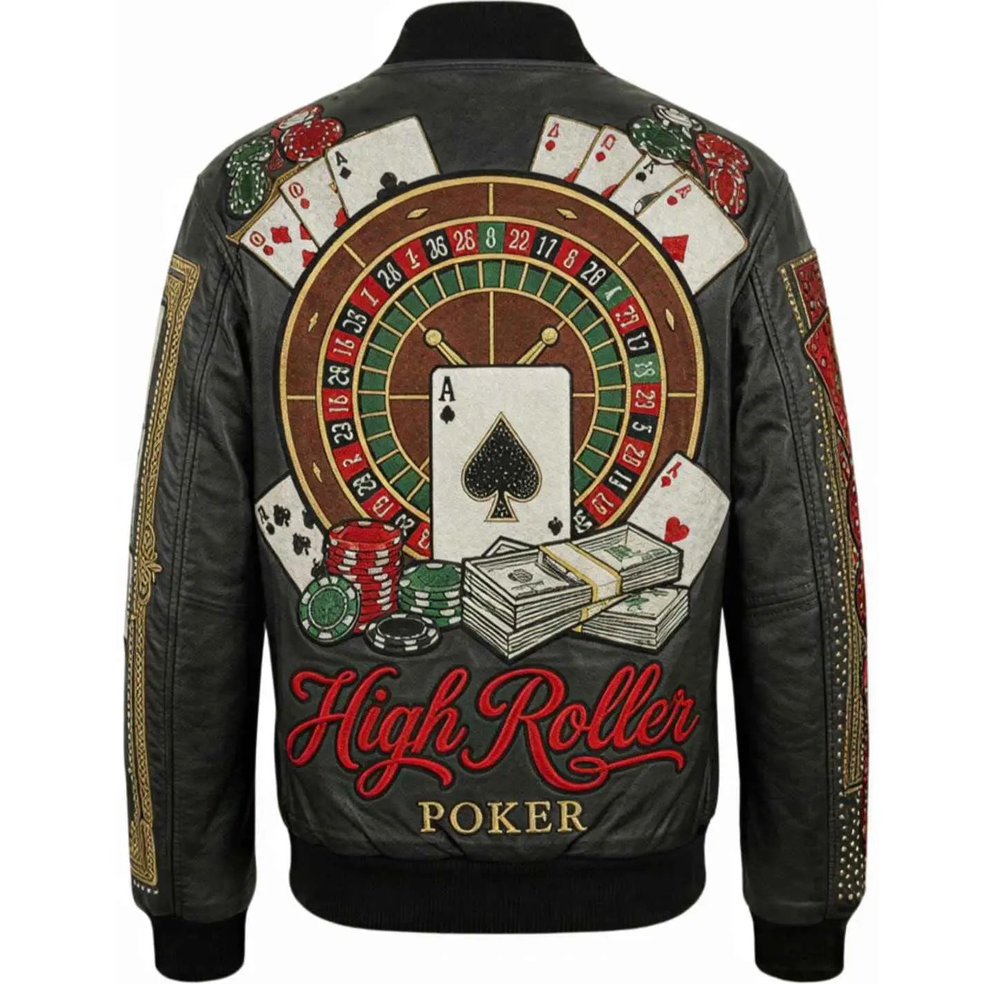 High Roller Poker Leather Jacket (Copy)