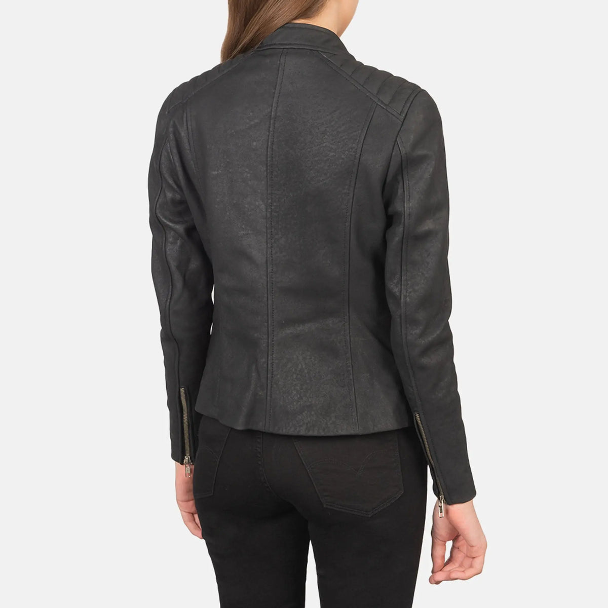 Kelsee biker jacket rugged leather urban rider fashion look