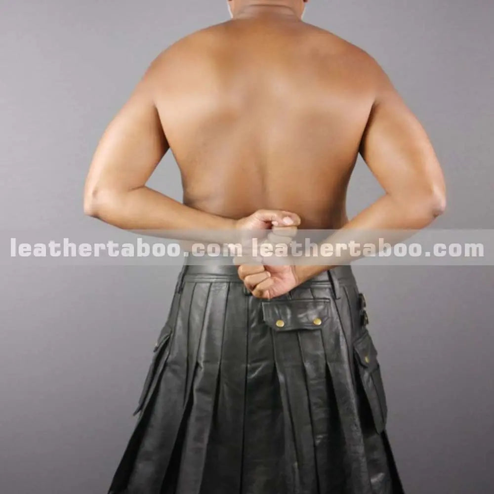 Men's Genuine Leather Kilts – Classic Utility Design - Leather taboo