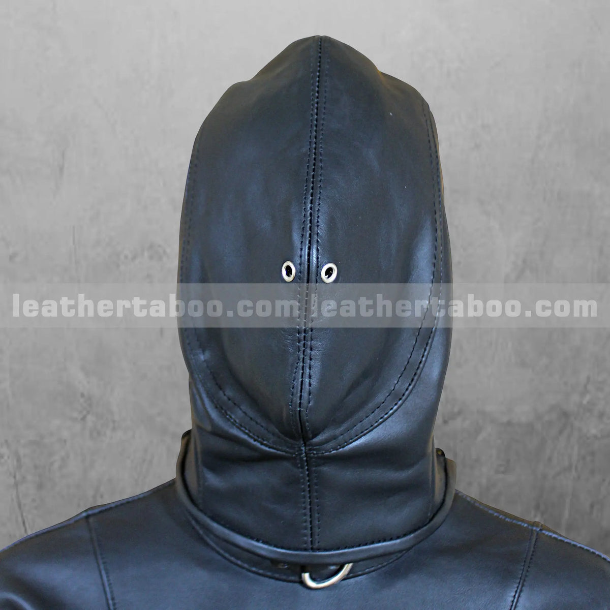 Unisex Leather Bondage Suit with Hood – Cosplay Restraint Jacket for Roleplay, Fetish Wear & Gothic Fashion - Leather taboo
