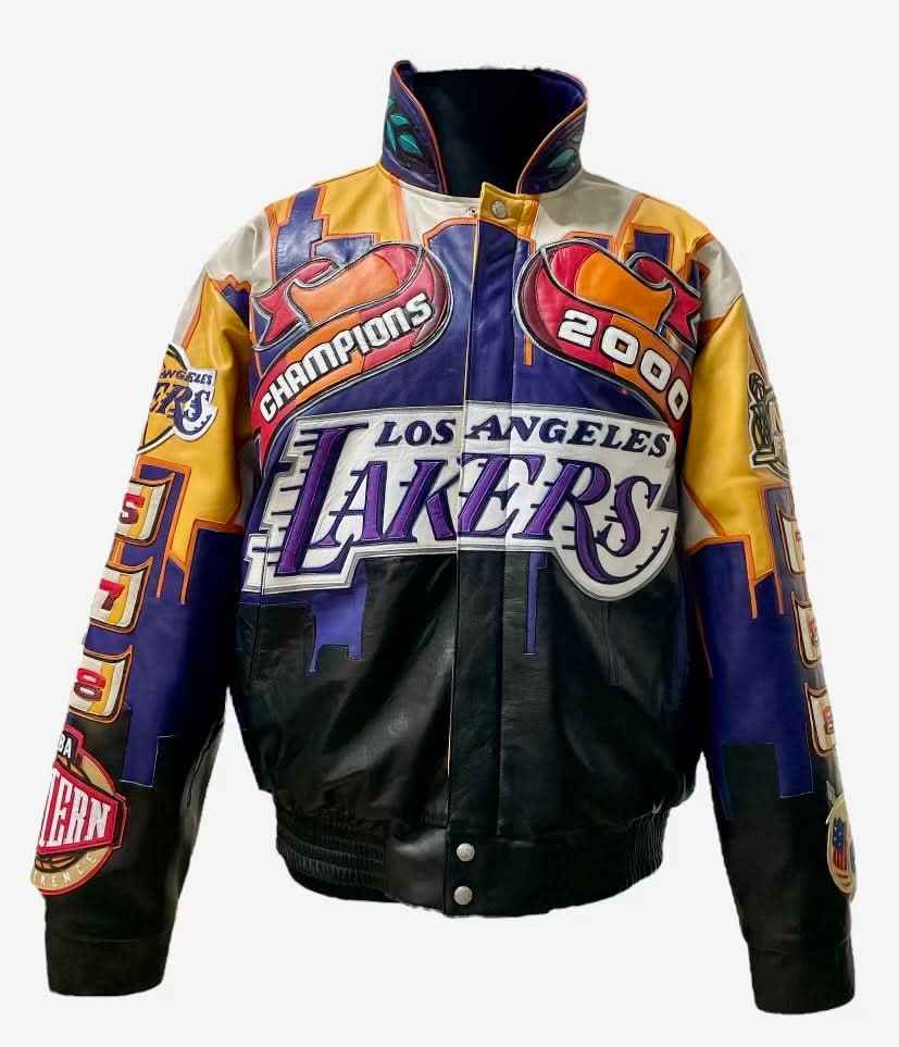 Premium Los Angeles Lakers 2000 Champions Leather Jacket – Luxury NBA Outerwear