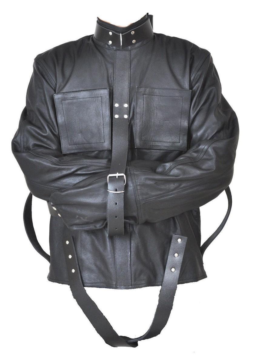 Leather Submissive Bondage Restraint Straitjacket With Arms Binder