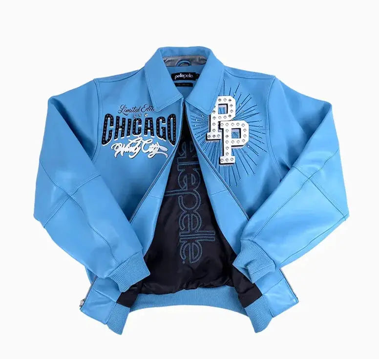 Pelle Pelle X TB Windy City MB Blue Leather Jacket