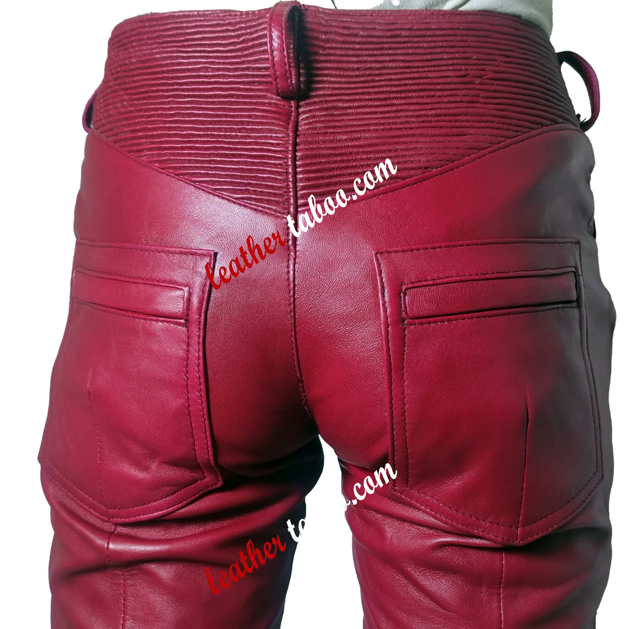 Men’s Genuine Lambskin Hot Style Pants Real Leather Night Club - Leather taboo