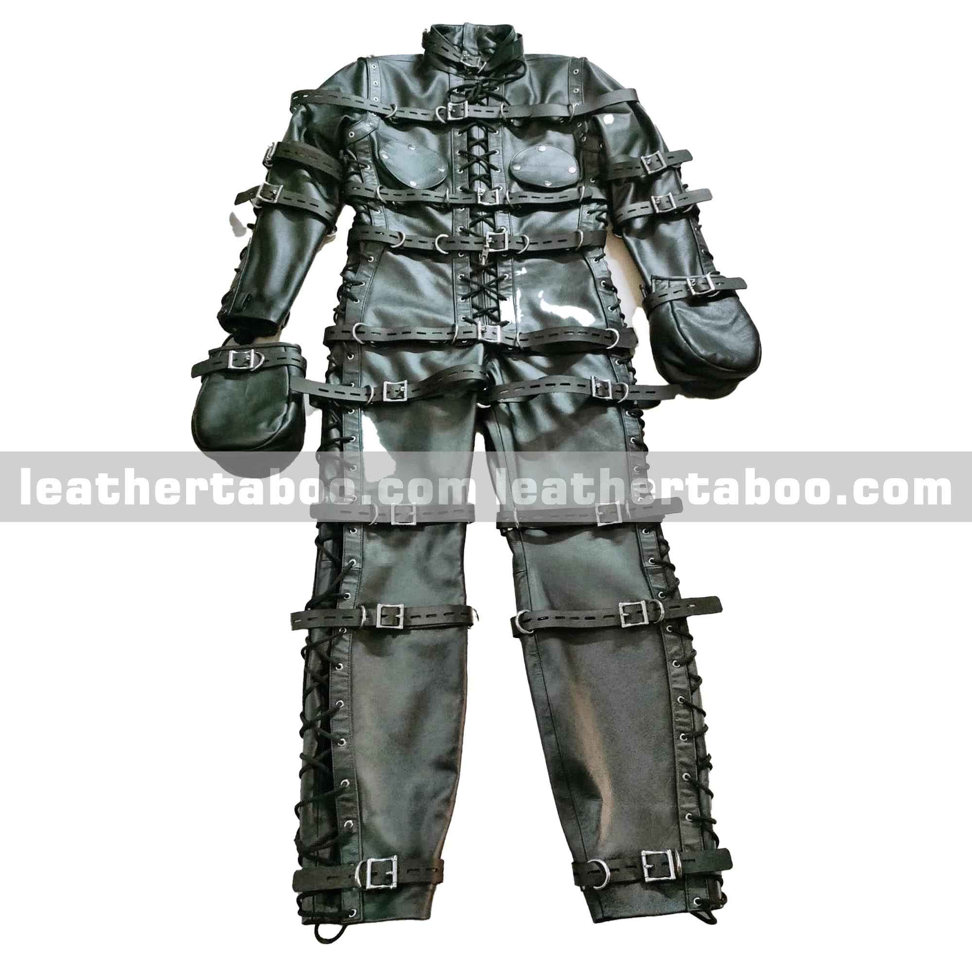 Full-Body Leather Catsuit | Bondage Fetish Suit | Gothic BDSM Outfit | Handmade Alternative Fashion | Cowhide Leather Costume (Copy)