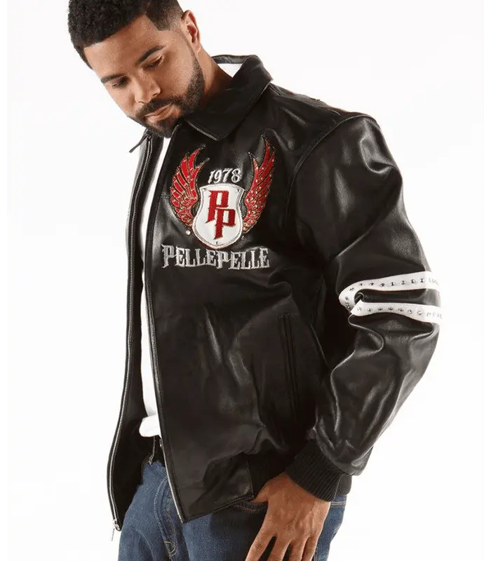 Menโs Pelle Pelle Legends Forever Marc Buchanan Black Jacket