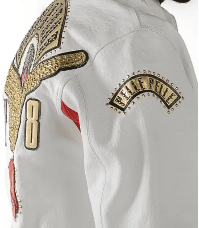 Mens Pelle Pelle White World Tour Jacket