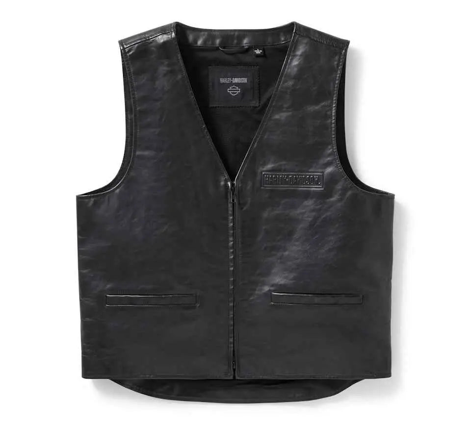 Men's Bar & Shield Leather Vest