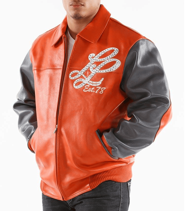 Notorious Men’s Pelle Pelle78 Marc Buchanan Orange Leather Jacket