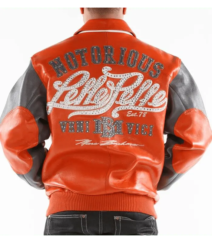 Notorious Menโs Pelle Pelle78 Marc Buchanan Orange Leather Jacket